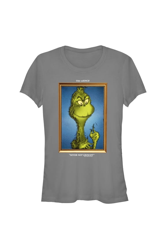 Junior's Dr. Seuss Framed Grinch Painting Graphic T-Shirt