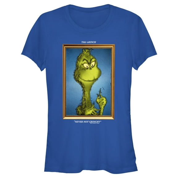Junior's Dr. Seuss Framed Grinch Painting Graphic T-Shirt