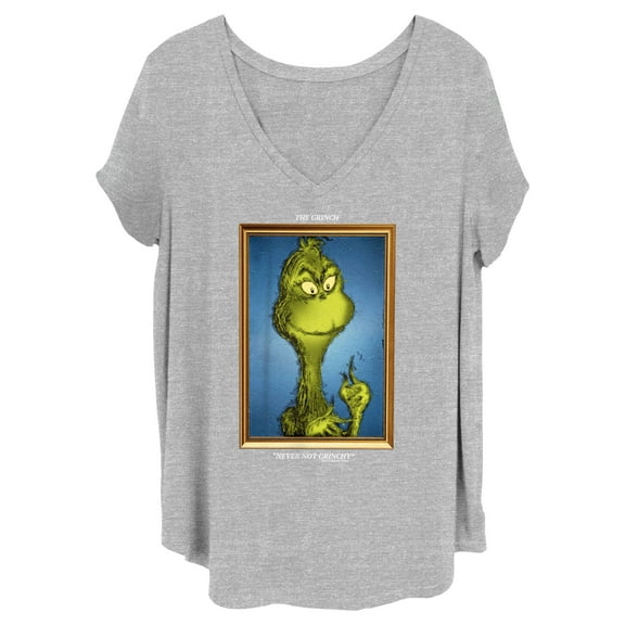Junior's Dr. Seuss Framed Grinch Painting Graphic T-Shirt