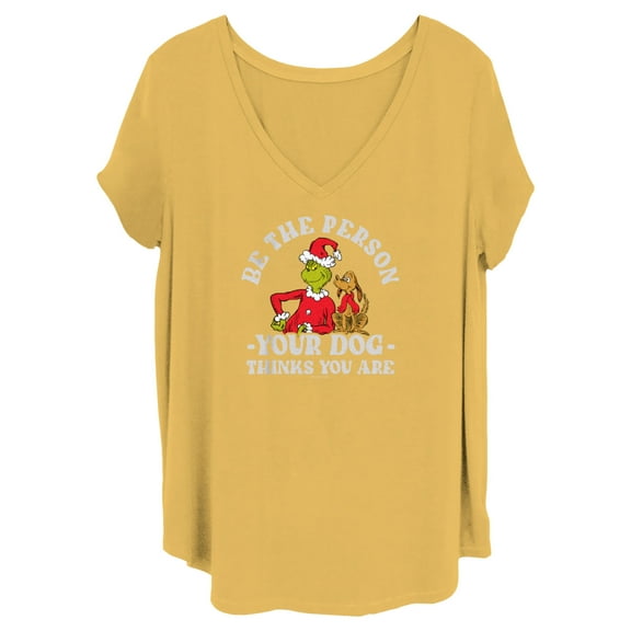 Junior's Dr. Seuss Grinch Christmas Be the Person  Graphic T-Shirt
