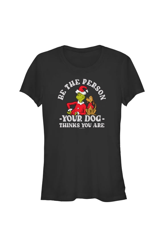 Junior's Dr. Seuss Grinch Christmas Be the Person  Graphic T-Shirt