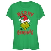 DR. SEUSS' THE GRINCH Junior's Dr. Seuss Merry Grinchmas Graphic T-Shirt