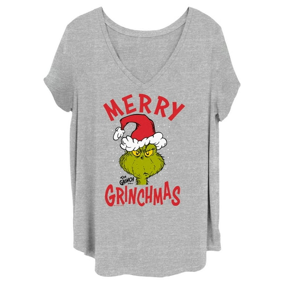 Junior's Dr. Seuss Merry Grinchmas  Graphic T-Shirt