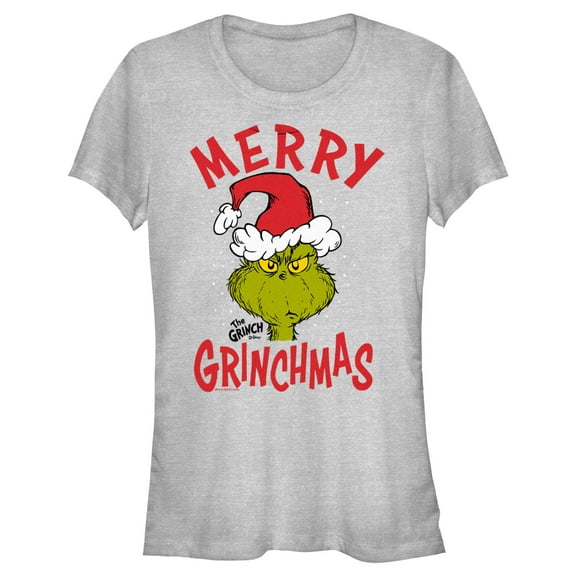 Junior's Dr. Seuss Merry Grinchmas  Graphic T-Shirt