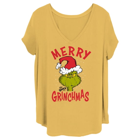 Junior's Dr. Seuss Merry Grinchmas Graphic T-Shirt