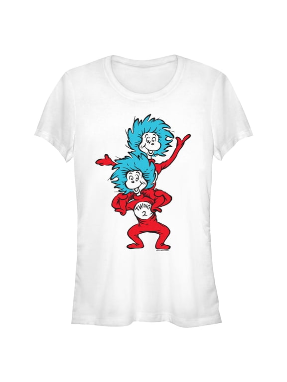 Junior's Dr. Seuss Thing One and Thing Two Graphic T-Shirt