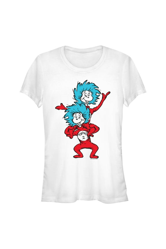 Junior's Dr. Seuss Thing One and Thing Two Graphic T-Shirt