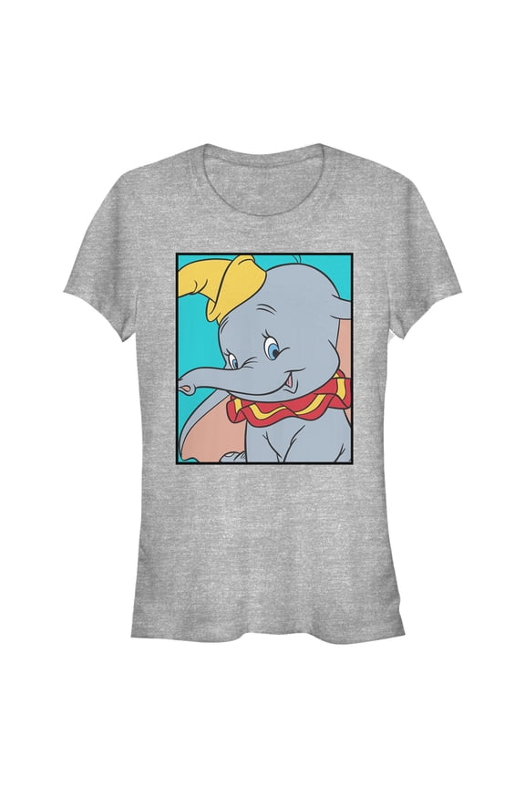 Junior's Dumbo Boxed-up Graphic Tee Athletic Heather Medium