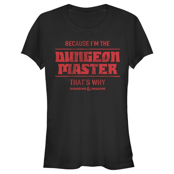 Junior's Dungeons & Dragons Because I'm the Dungeon Master, That's Why Graphic Tee Black X Large