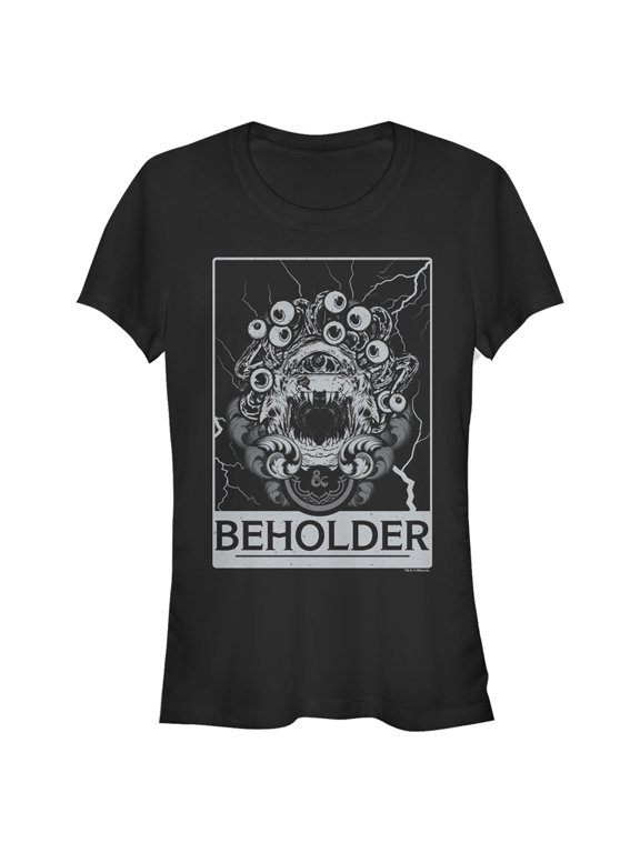 Junior's Dungeons & Dragons Beholder Card Graphic Tee Black Medium