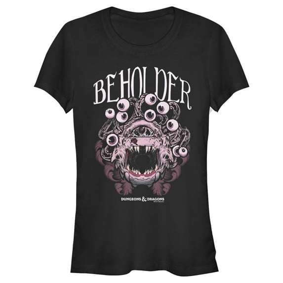 Junior's Dungeons & Dragons Beholder Monster Portrait Graphic Tee Black Large