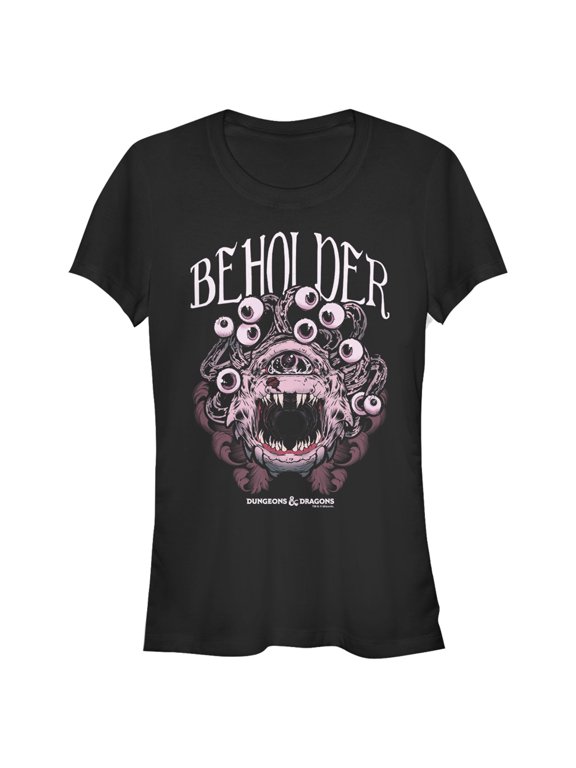Junior's Dungeons & Dragons Beholder Monster Portrait Graphic Tee Black Medium