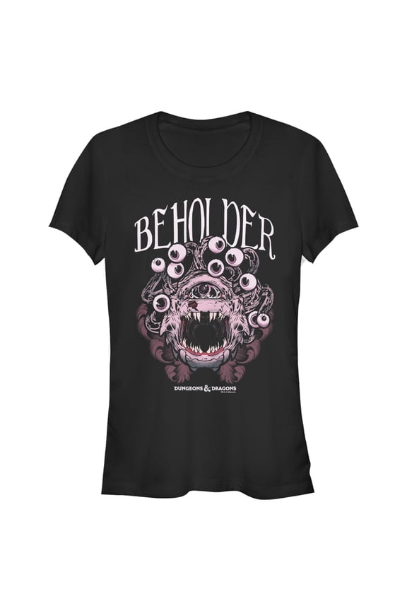 Junior's Dungeons & Dragons Beholder Monster Portrait Graphic Tee Black X Large