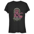thumbnail image 1 of Junior's Dungeons & Dragons Red Dragon Logon On Top of Skull Graphic Tee Black X Large, 1 of 3