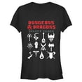 thumbnail image 1 of Junior's Dungeons & Dragons Select Class 8-bit Pixel Symbols Graphic Tee Black 2X Large, 1 of 3