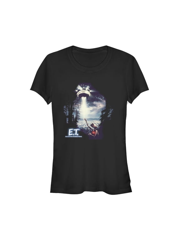Junior's E.T. the Extra-Terrestrial Alien Going Home Graphic Tee Black Medium