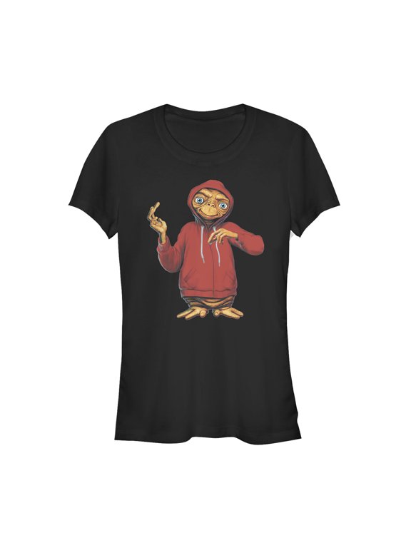 Junior's E.T. the Extra-Terrestrial Alien in Disguise Graphic Tee Black Small