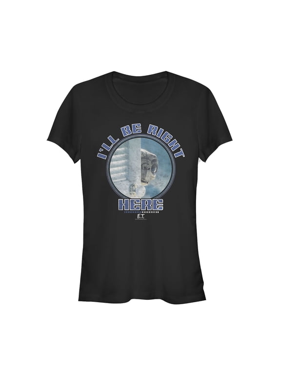 Junior's E.T. the Extra-Terrestrial Right Here Closet Graphic Tee Black Small