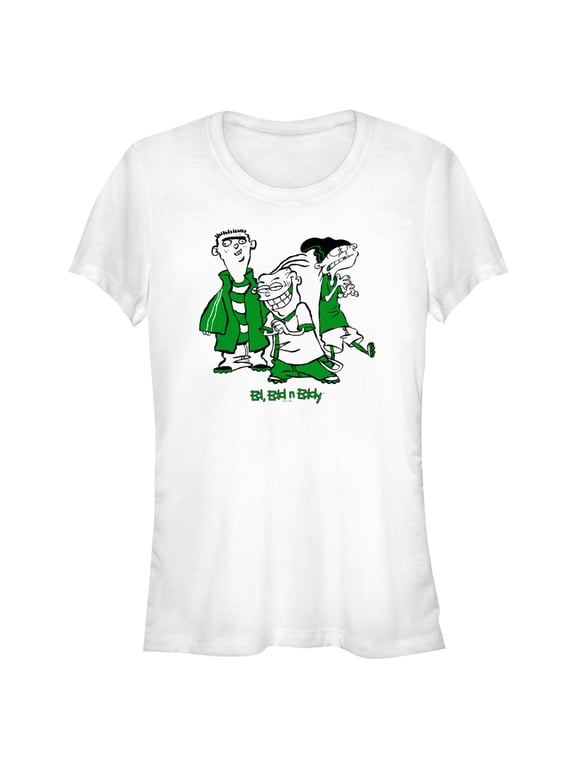 Junior's Ed, Edd n Eddy Green Characters Graphic Tee White Small