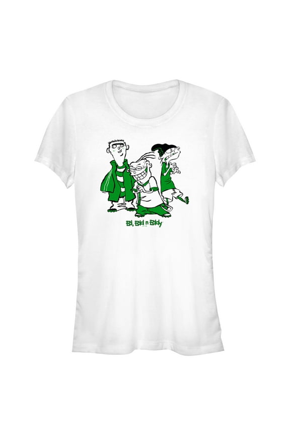 Junior's Ed, Edd n Eddy Green Characters Graphic Tee White X Large