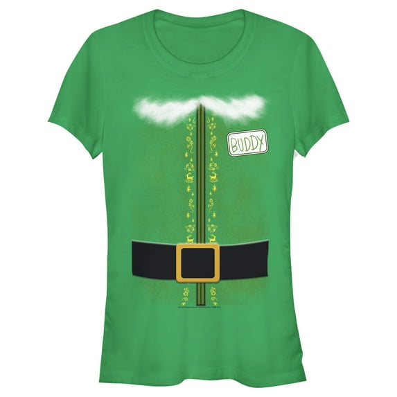 Junior's Elf Buddy the Costume Graphic Tee Kelly Green X Large