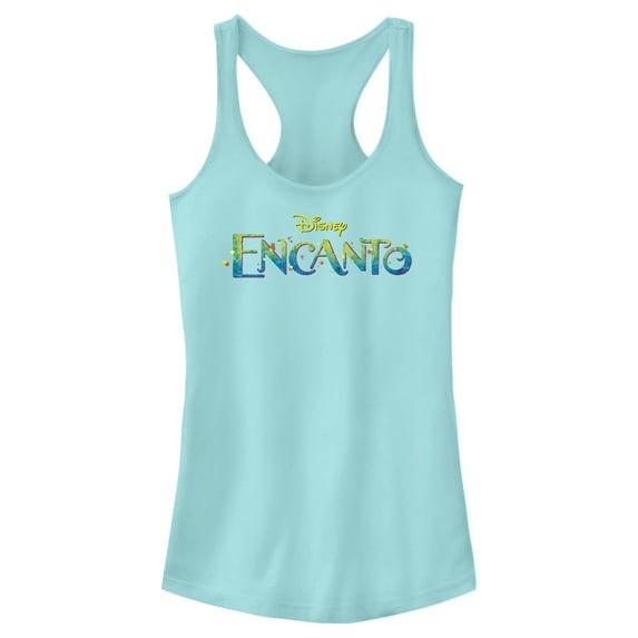 Junior's Encanto Colorful Logo Racerback Tank Top Cancun Large