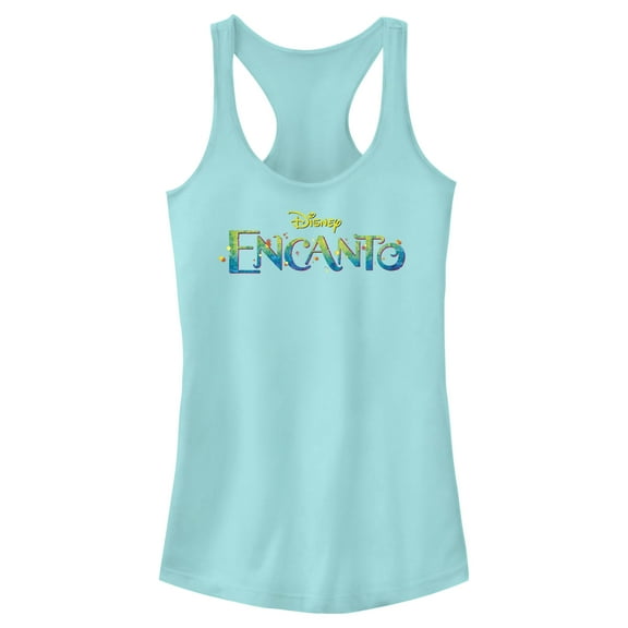 Junior's Encanto Colorful Logo Racerback Tank Top Cancun Medium
