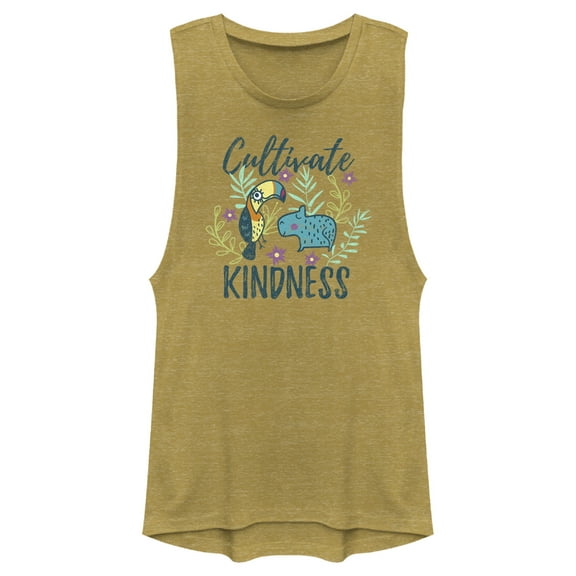 Junior's Encanto Cultivate Kindness Festival Muscle Graphic Tee Gold Heather X Large