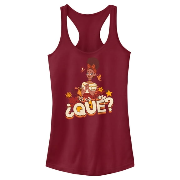 Junior's Encanto Dolores Que? Racerback Tank Top Scarlet Medium