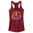 thumbnail image 1 of Junior's Encanto Dos Oruguitas Two Caterpillars Racerback Tank Top Scarlet X Small, 1 of 4