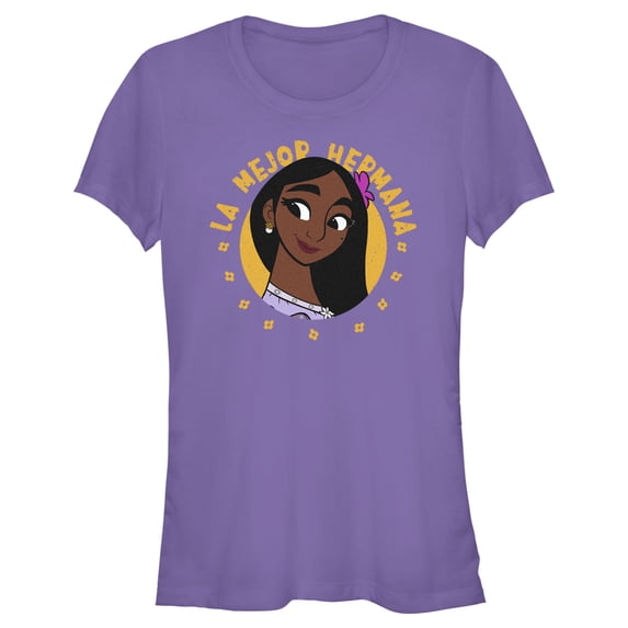 Junior's Encanto Isabela La Mejor Hermana Portrait Graphic Tee Purple Small