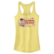 Junior's Encanto Luisa Hermana Mediana with Flower Racerback Tank Top Banana Small
