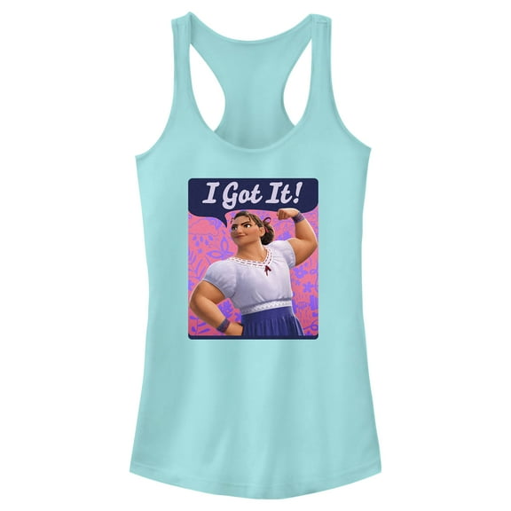 Junior's Encanto Luisa I Got It!  Racerback Tank Top Cancun X Small