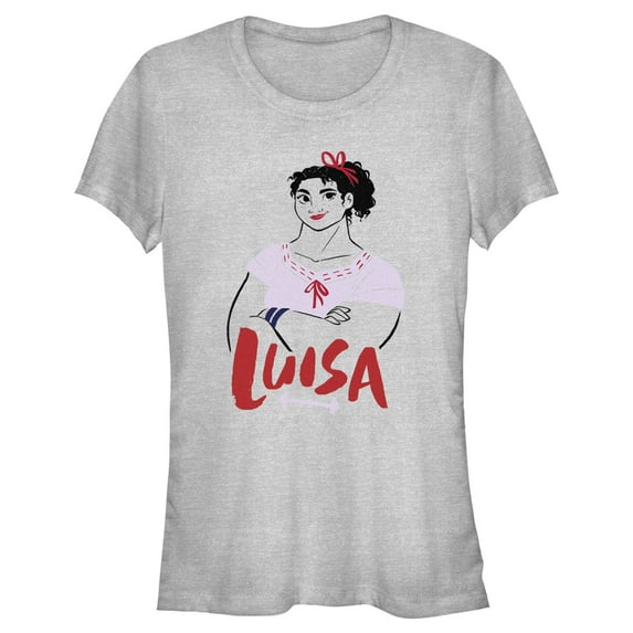 Junior's Encanto Luisa Is Strong And Smiling Graphic Tee Athletic Heather Small