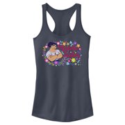 Junior's Encanto Luisa Middle Sister with Flower Racerback Tank Top Indigo Small