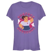 Juniors Encanto Luisa Surface Pressure Strong Graphic Tee Purple Large
