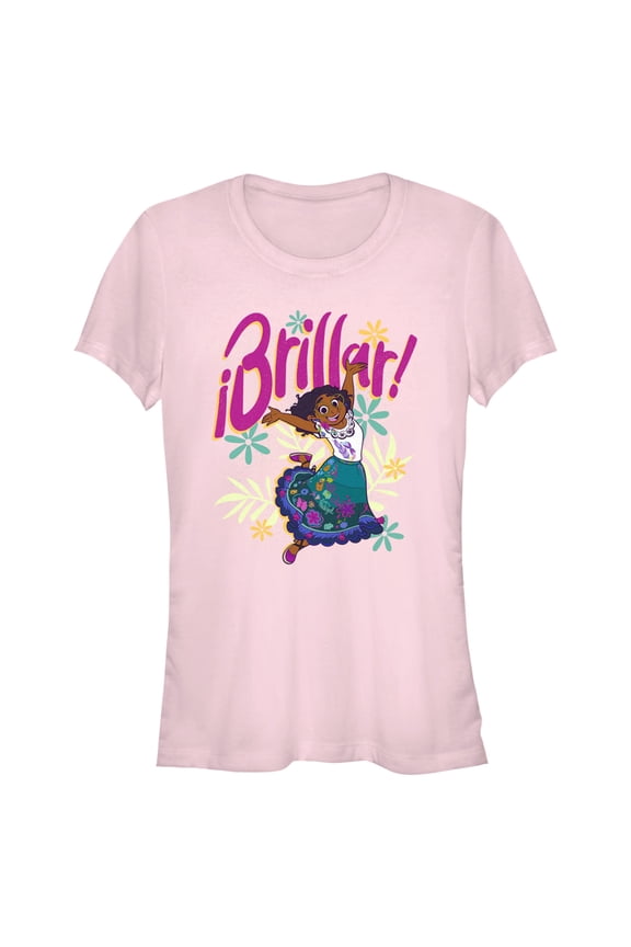 Junior's Encanto Mirabel Brillar Happy Dance Graphic Tee Light Pink Large