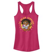 Junior's Encanto Mirabel La Mejor Hermana Portrait Racerback Tank Top Dark Pink Medium