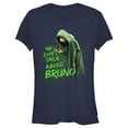 thumbnail image 1 of Junior's Encanto We Don't Talk About Bruno Green Text  Graphic Tee Navy Blue Medium, 1 of 3