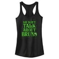 thumbnail image 1 of Junior's Encanto We Don't Talk About Bruno Green Text  Racerback Tank Top Black Medium, 1 of 5