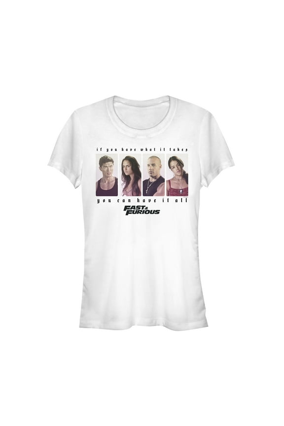 Junior's Fast & Furious Favorite Character Box  Graphic Tee White Medium
