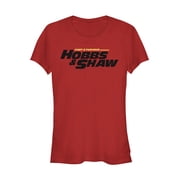 Juniors Fast & Furious Hobbs & Shaw Logo Graphic Tee Red Large