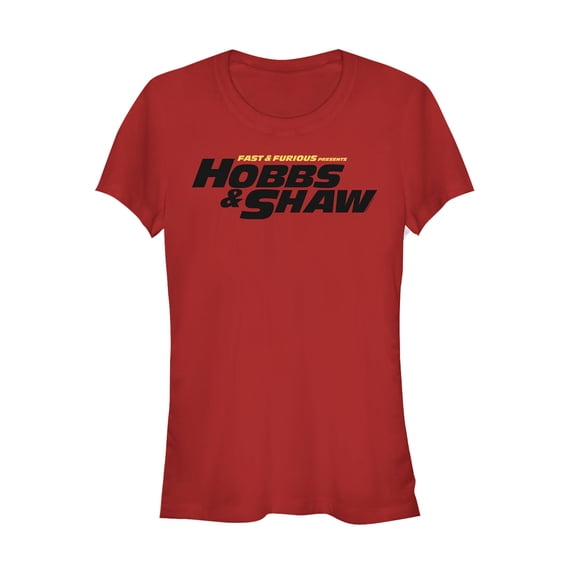 Junior's Fast & Furious Hobbs & Shaw Logo Graphic Tee Red Large