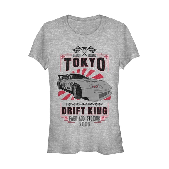 Junior's Fast & Furious Tokyo Drift King Graphic Tee Athletic Heather X Large