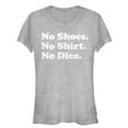 thumbnail image 1 of Junior's Fast Times at Ridgemont High No Shirt No Dice  Graphic Tee Athletic Heather Large, 1 of 2