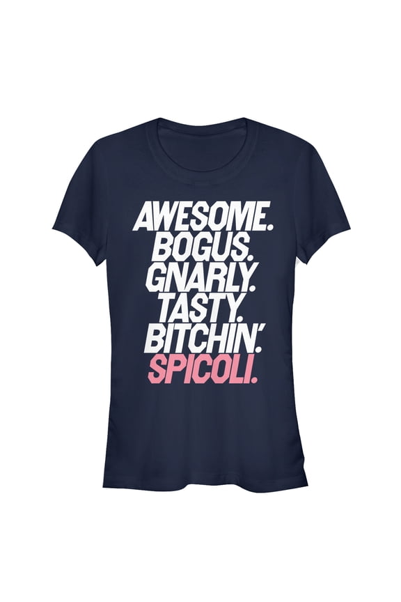 Junior's Fast Times at Ridgemont High Spicoli Slang Graphic Tee Navy Blue X Large