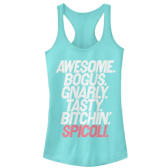 Junior's Fast Times at Ridgemont High Spicoli Slang  Racerback Tank Top Cancun Small