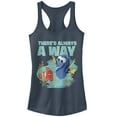 thumbnail image 1 of Junior's Finding Dory Always A Way  Racerback Tank Top Indigo Small, 1 of 3