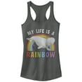 thumbnail image 1 of Junior's Finding Dory Bailey Rainbow Life  Racerback Tank Top Charcoal 2X Large, 1 of 3