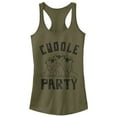 thumbnail image 1 of Junior's Finding Dory Cuddle Party Otters  Racerback Tank Top Military Green 2X Large, 1 of 3